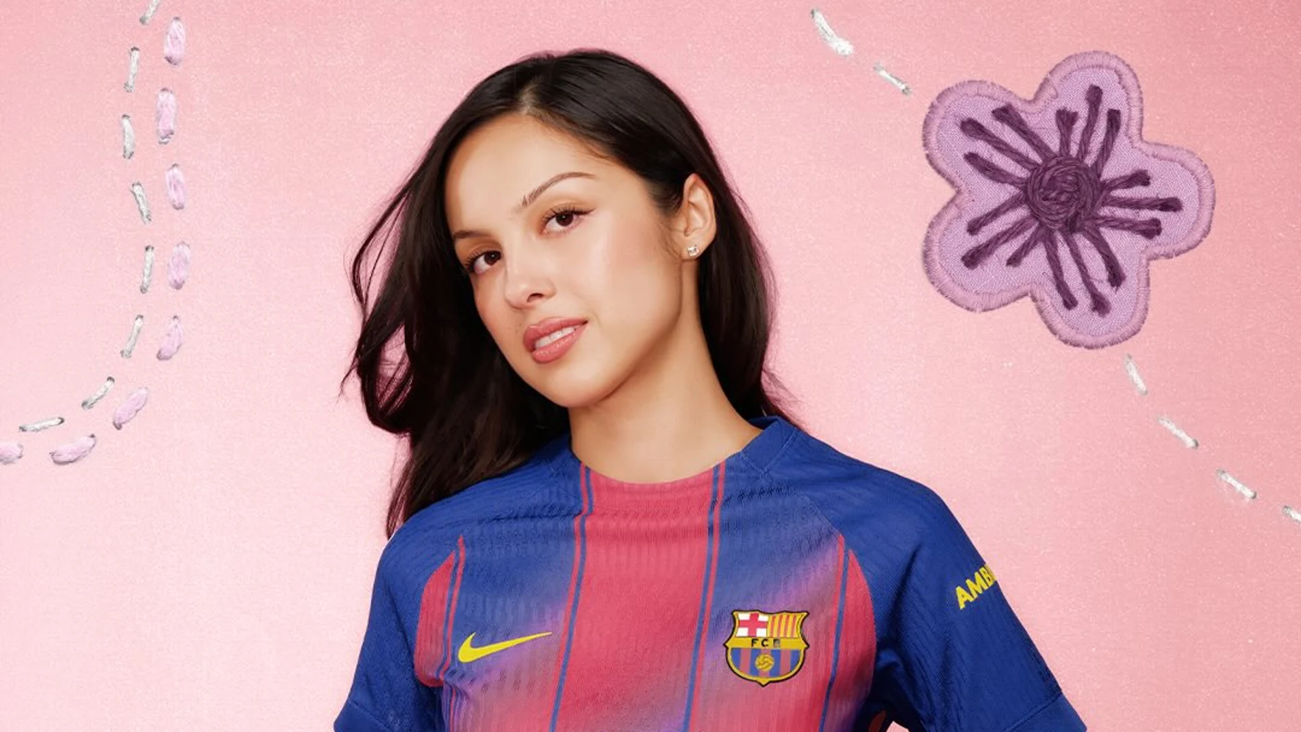 Olivia Rodrigo con su camiseta del FC Barcelona Olivia Rodrigo con su camiseta del FC Barcelona