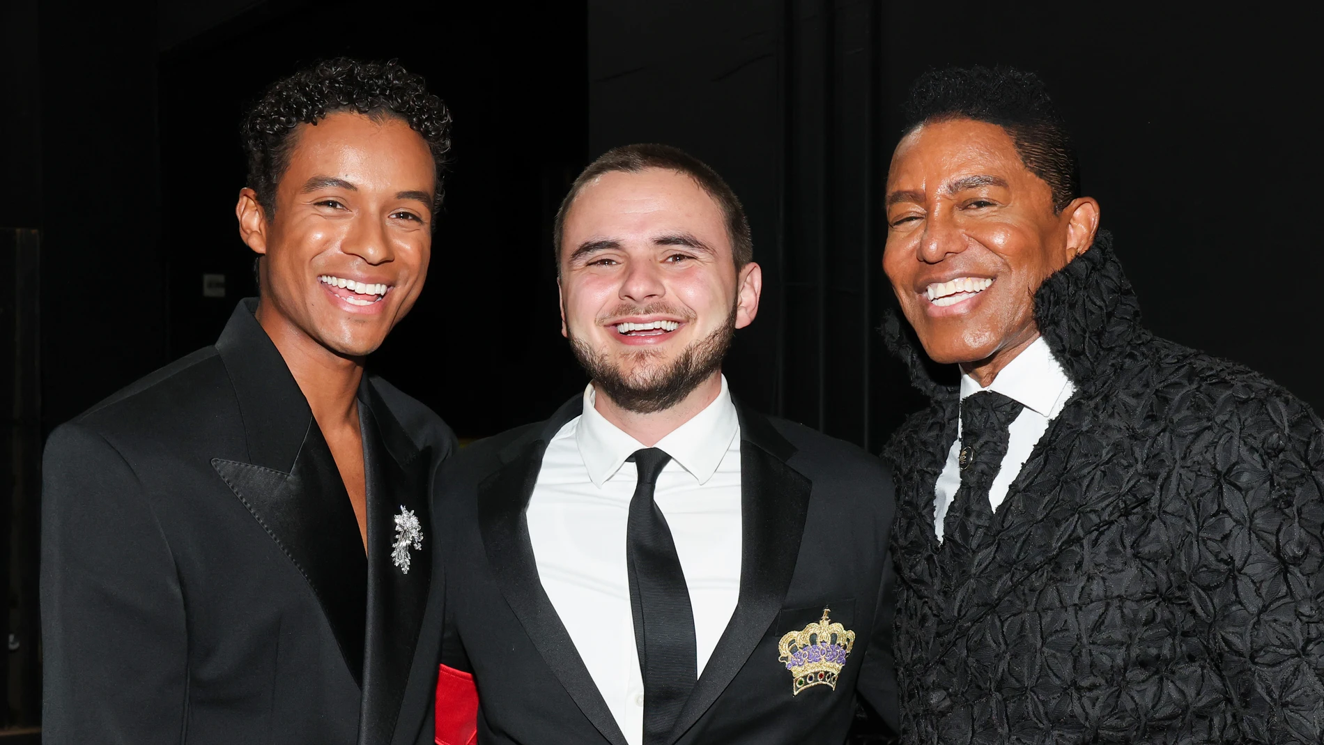 Jaafar Jackson, Prince Jackson y Jermaine Jackson en la premier de Michael Jaafar Jackson, Prince Jackson y Jermaine Jackson en la premier de Michael