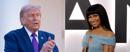 Donald Trump durante un acto de la National Police Week/ Nicki Minaj en la premier de 'Melania' Donald Trump durante un acto de la National Police Week/ Nicki Minaj en la premier de 'Melania'