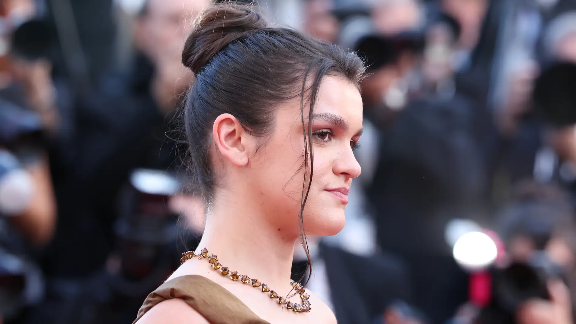 Primer plano de Amaia durante la presentación de 'Amarga Navidad' en Cannes. Primer plano de Amaia durante la presentación de 'Amarga Navidad' en Cannes.