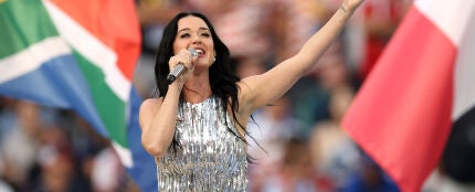 Katy Perry en la ceremonia de inauguraci&oacute;n del Mundial 2026 en Estados Unidos