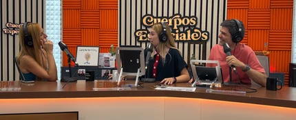 Belén Aguilera con Eva Soriano y Nacho García en Cuerpos especiales Belén Aguilera con Eva Soriano y Nacho García en Cuerpos especiales