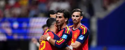La selección española durante su encuentro ante Arabia Saudí La selección española durante su encuentro ante Arabia Saudí