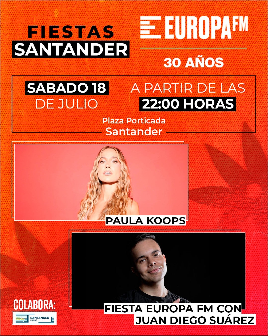 Apúntate al plan de Europa FM en la Semana Grande de Santander y no te pierdas el concierto de Paula Koops Apúntate al plan de Europa FM en la Semana Grande de Santander y no te pierdas el concierto de Paula Koops