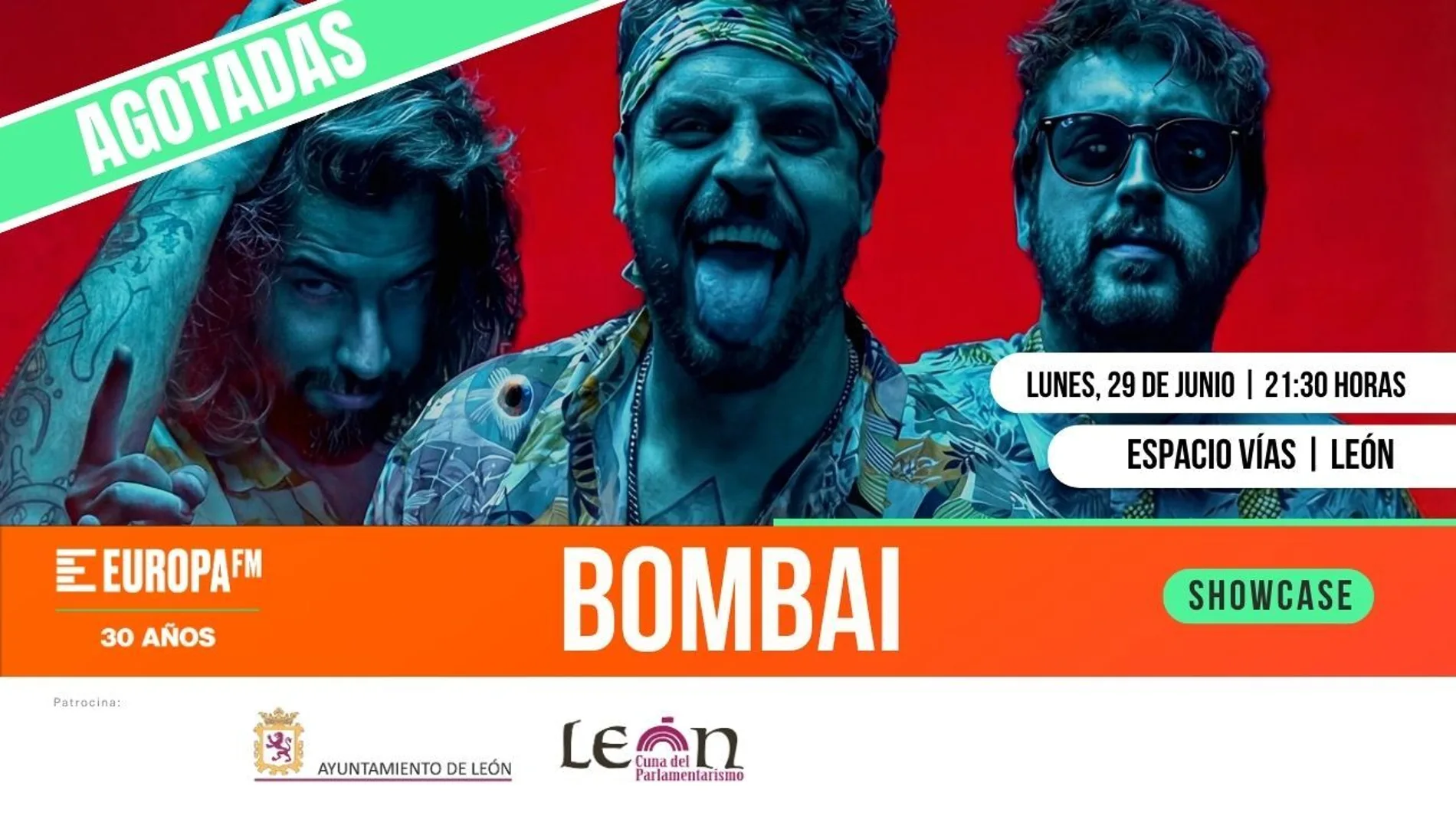 Agotadas las invitaciones del showcase exclusivo de Bombai en León con Europa FM Agotadas las invitaciones del showcase exclusivo de Bombai en León con Europa FM
