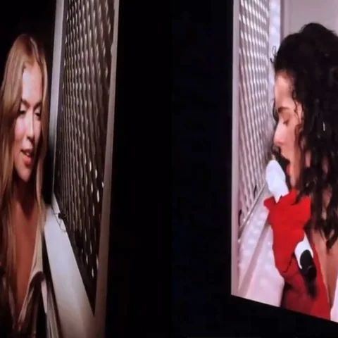 Karol G, en el confesionario de 'La Perla' de Rosalía en Los Angeles Karol G, en el confesionario de 'La Perla' de Rosalía en Los Angeles