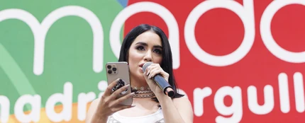 La cantante Lali en las fiestas del Orgullo de Madrid en 2023. La cantante Lali en las fiestas del Orgullo de Madrid en 2023.