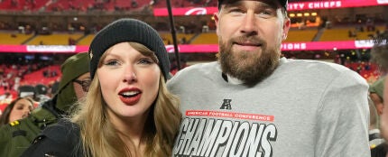 Taylor Swift y Travis Kelce, en enero de 2025.