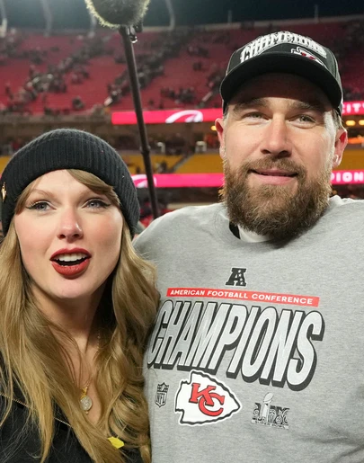 Taylor Swift y Travis Kelce, en enero de 2025. Taylor Swift y Travis Kelce, en enero de 2025.