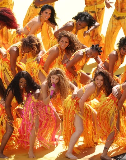 Shakira, durante el show del descanso de la final de fútbol 2026