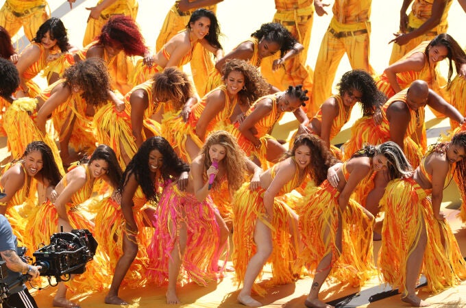 Shakira, durante el show del descanso de la final de fútbol 2026