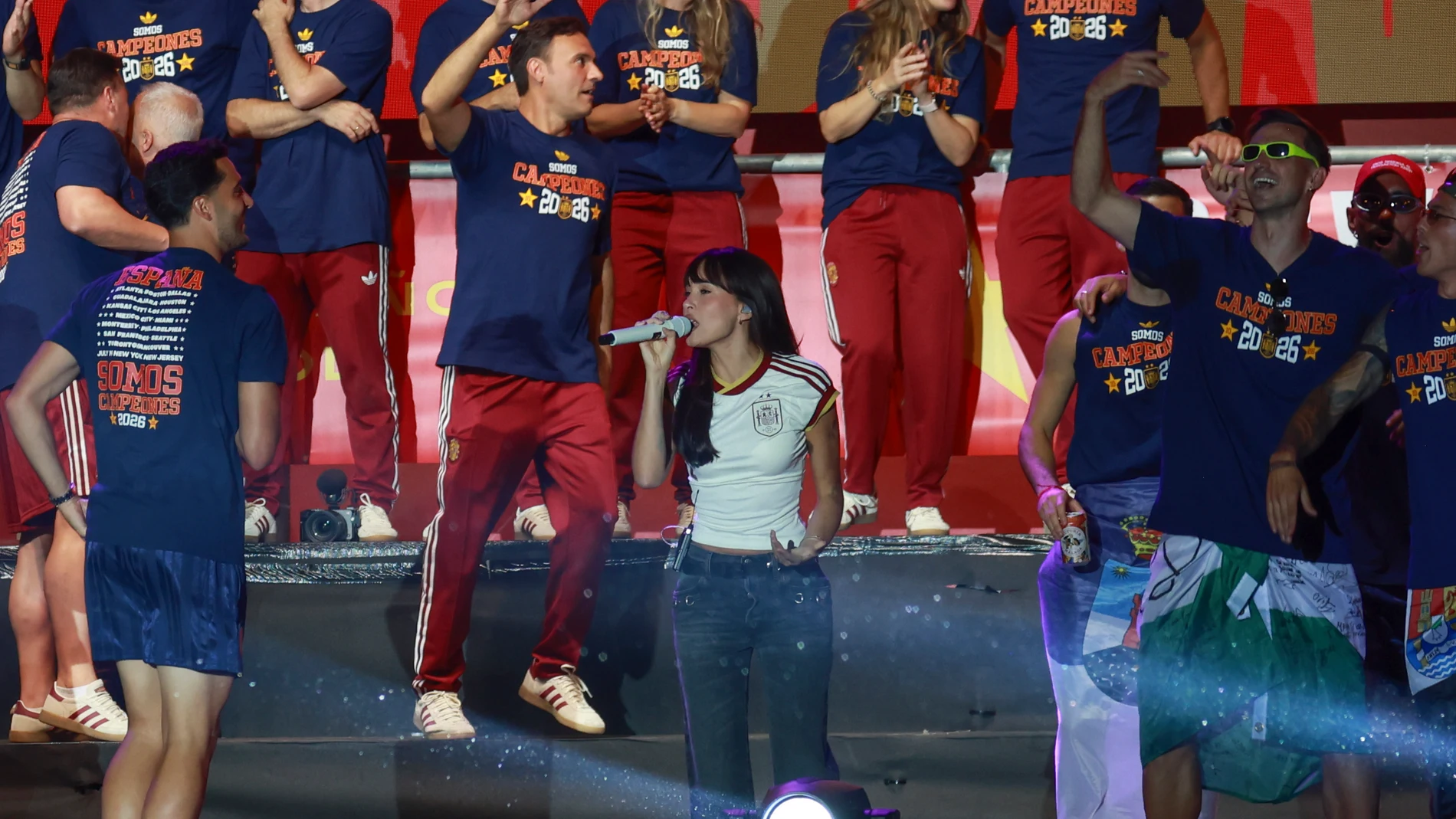 Aitana celebra la victoria del Mundial de España en Cibeles Aitana celebra la victoria del Mundial de España en Cibeles