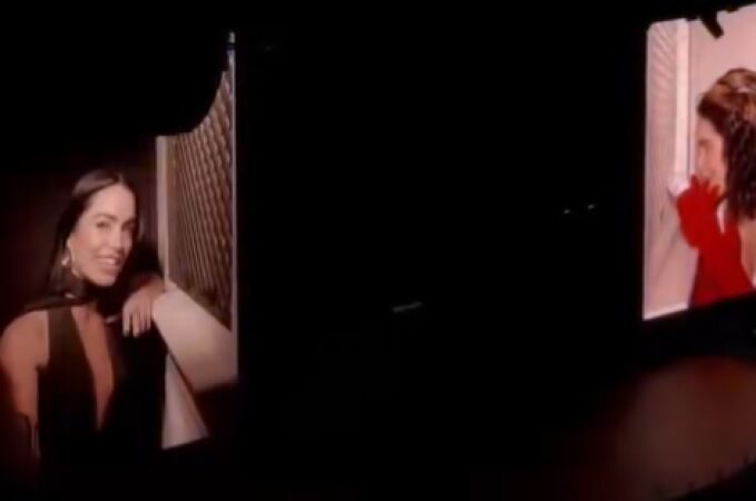 Lali Espósito en el confesionario en el segundo concierto de Rosalía en Argentina