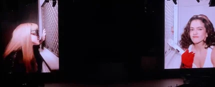 La Joaqui en el confesionario de Rosalía en su concierto en Buenos Aires La Joaqui en el confesionario de Rosalía en su concierto en Buenos Aires