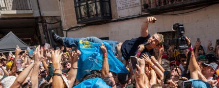 Barry B durante su actuaci&oacute;n sorpresa en la plaza del Trigo en el Sonorama Ribera 2026
