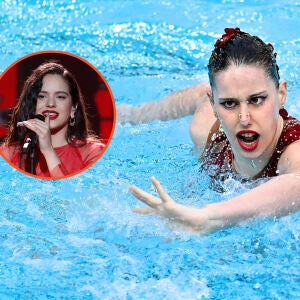 Montaje de Iris Ti&oacute; en el Mundial 2025 y de Rosal&iacute;a en los Premios Goya 2026