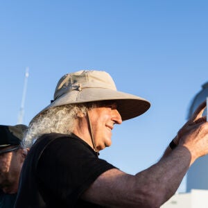 Así vivió Brian May (Queen) el eclipse solar en Teruel: Así vivió Brian May (Queen) el eclipse solar en Teruel: