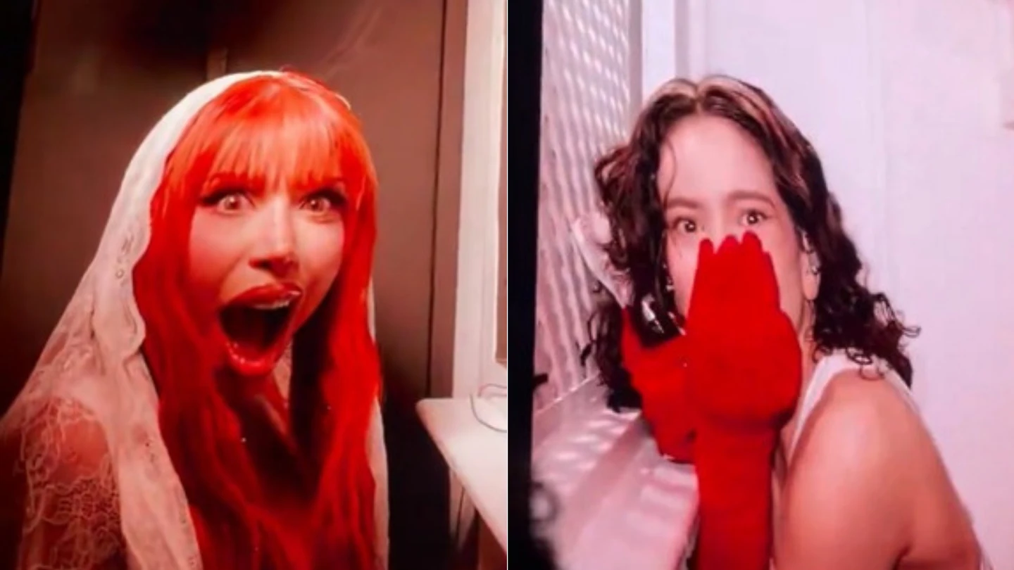 Yeri Mua y Rosalía en el confesionario del 'LUX TOUR' en México Yeri Mua y Rosalía en el confesionario del 'LUX TOUR' en México