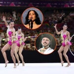 Montaje del conjunto español de rítmica, Rosalía y Residente Montaje del conjunto español de rítmica, Rosalía y Residente