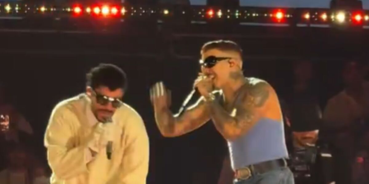 Bad Bunny y Rauw Alejandro, en el segundo y &uacute;ltimo concierto de Bad Bunny en PR.