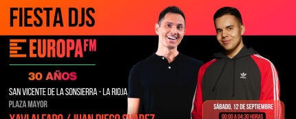 Celebra 30 años de Europa FM con Xavi Alfaro y Juan Diego Suárez en La Rioja Celebra 30 años de Europa FM con Xavi Alfaro y Juan Diego Suárez en La Rioja