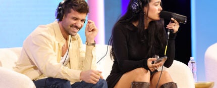 Pablo Albor&aacute;n y Riza Godoy, en los Billboard Latin Music Week Miami 2025