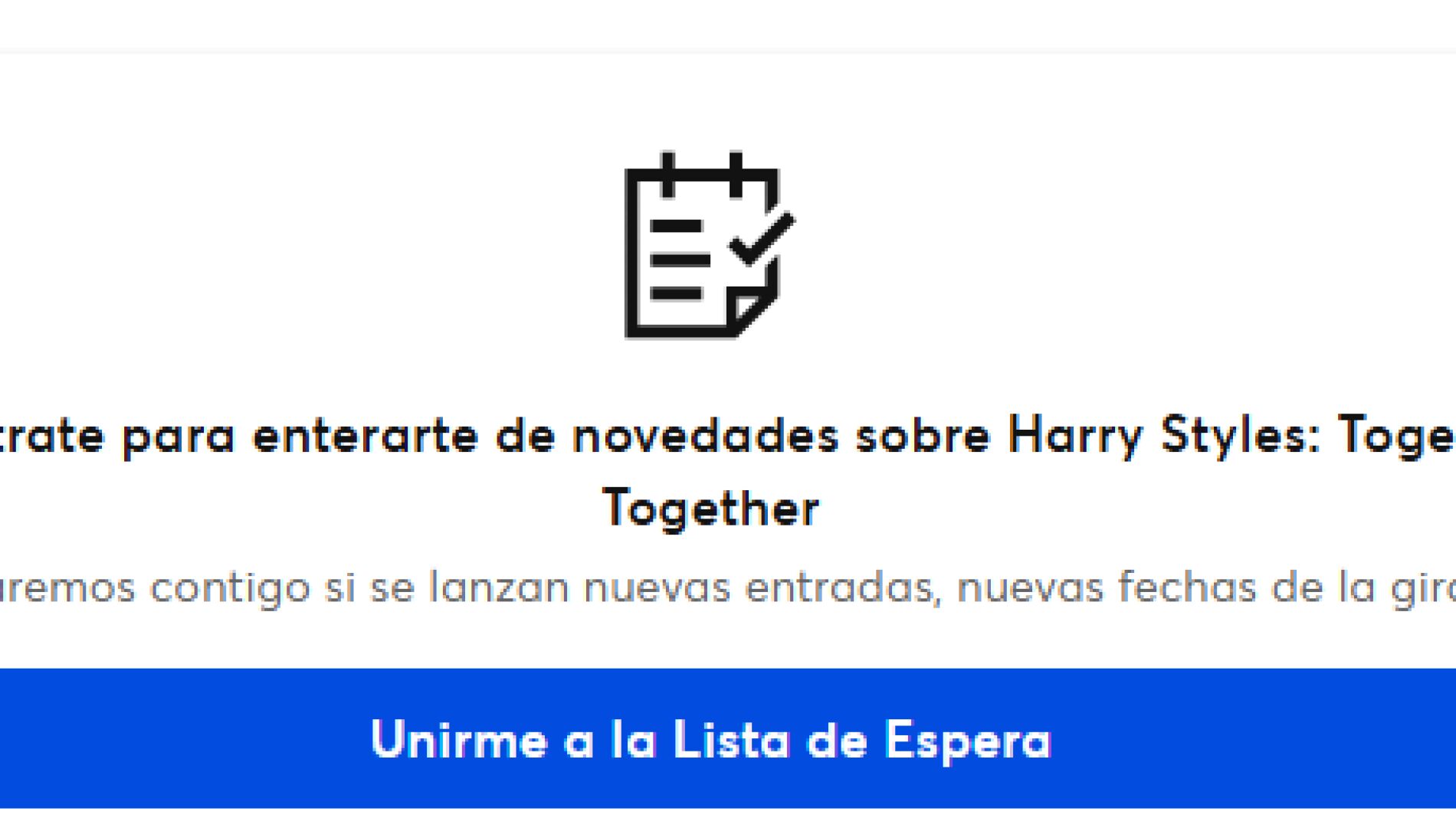 Registro para recibir las novedades de Harry Styles