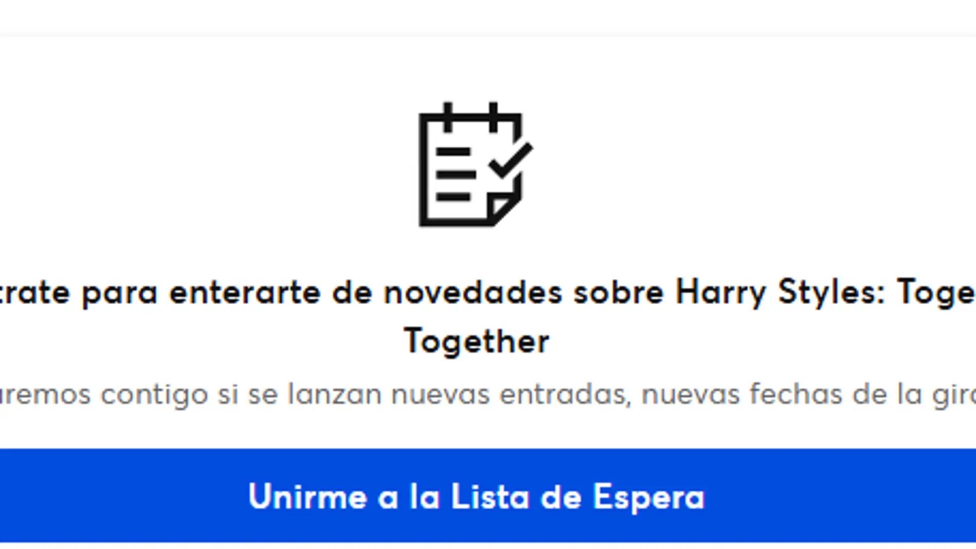Registro para recibir las novedades de Harry Styles Registro para recibir las novedades de Harry Styles