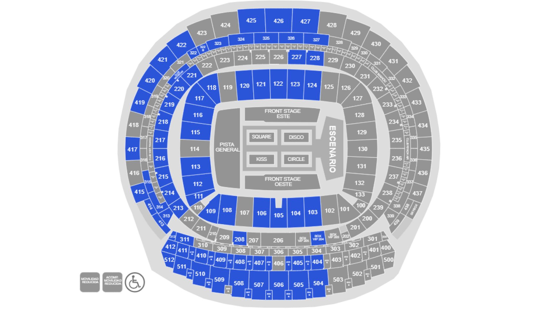 Mapa de entradas del concierto de Harry Styles en el Metropolitano