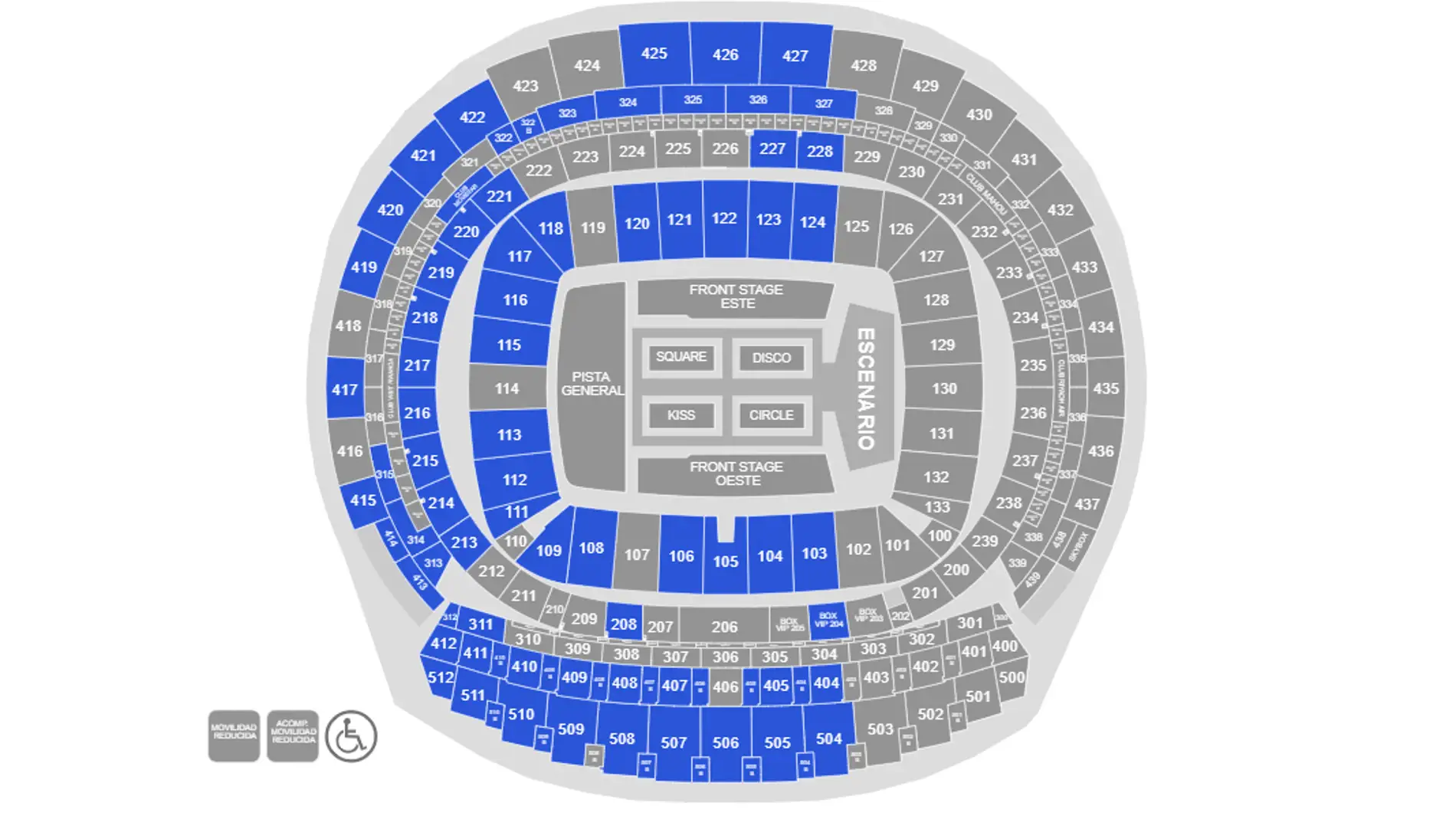Mapa de entradas del concierto de Harry Styles en el Metropolitano Mapa de entradas del concierto de Harry Styles en el Metropolitano
