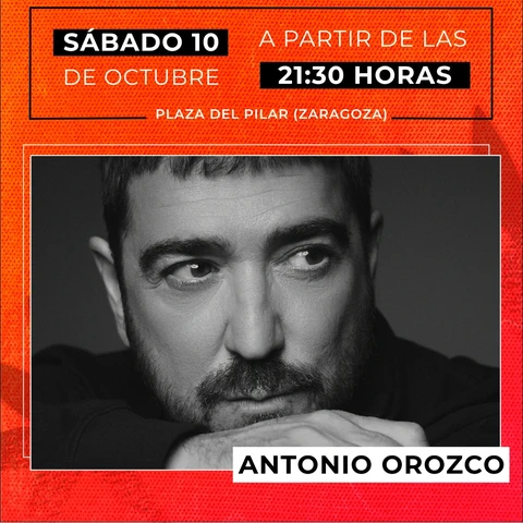 ¡Disfruta de las Fiestas del Pilar con buen rollo, energía positiva y la música de Antonio Orozco! ¡Disfruta de las Fiestas del Pilar con buen rollo, energía positiva y la música de Antonio Orozco!