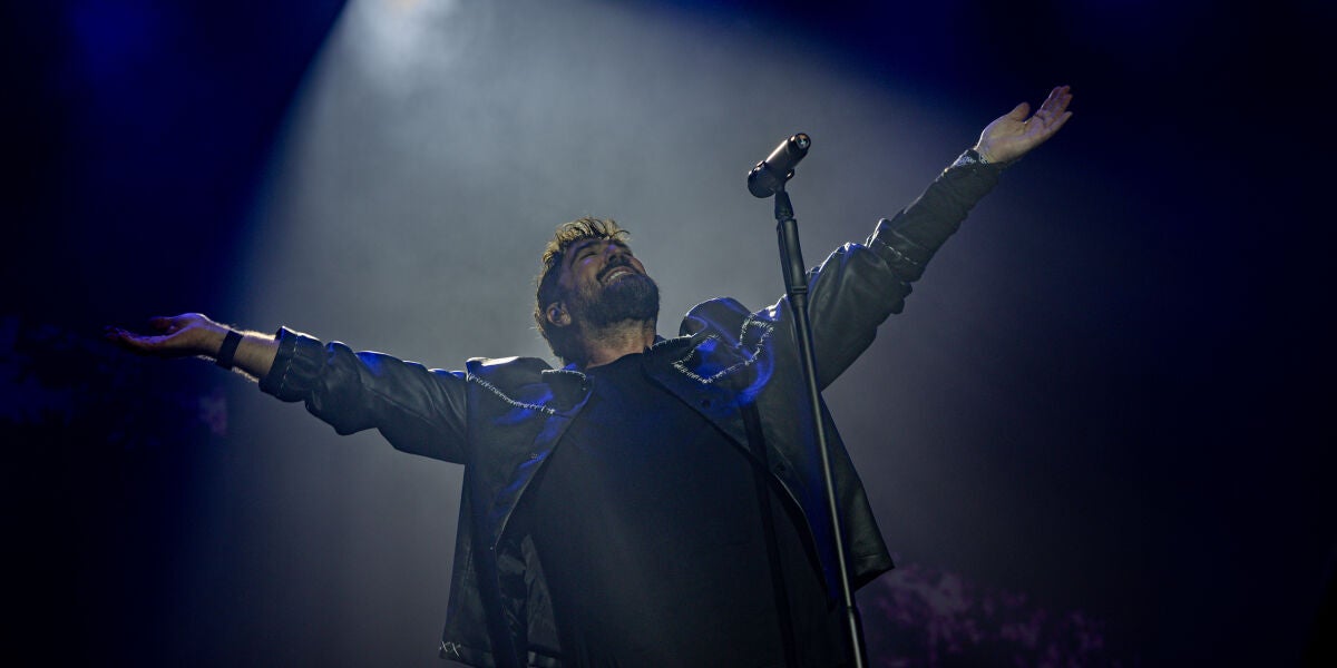 Antonio Orozco en su concierto en el Movistar Arena de Madrid