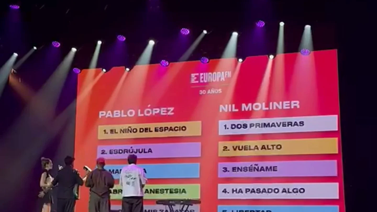 Pablo López y Nil Moliner han jugado con Eva Soriano y Nacho García en la Fiesta 30 Años de Europa FM y encontrar los distintos nexos entre sus canciones y ¡aciertan todas! Pablo López y Nil Moliner han jugado con Eva Soriano y Nacho García en la Fiesta 30 Años de Europa FM y encontrar los distintos nexos entre sus canciones y ¡aciertan todas!