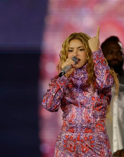 Shakira, en el primer concierto de su residencia en Madrid.