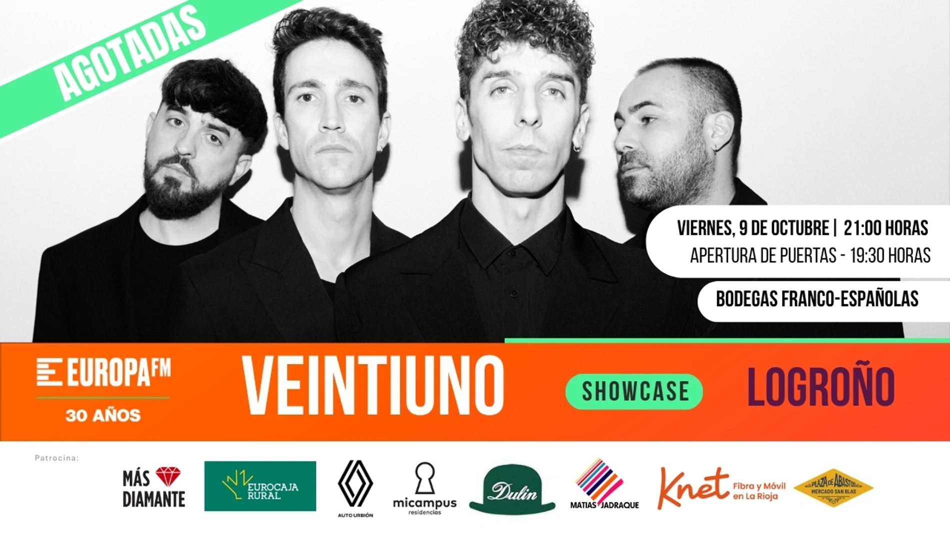 Agotadas las invitaciones para el showcase de Veintiuno en Logroño Agotadas las invitaciones para el showcase de Veintiuno en Logroño