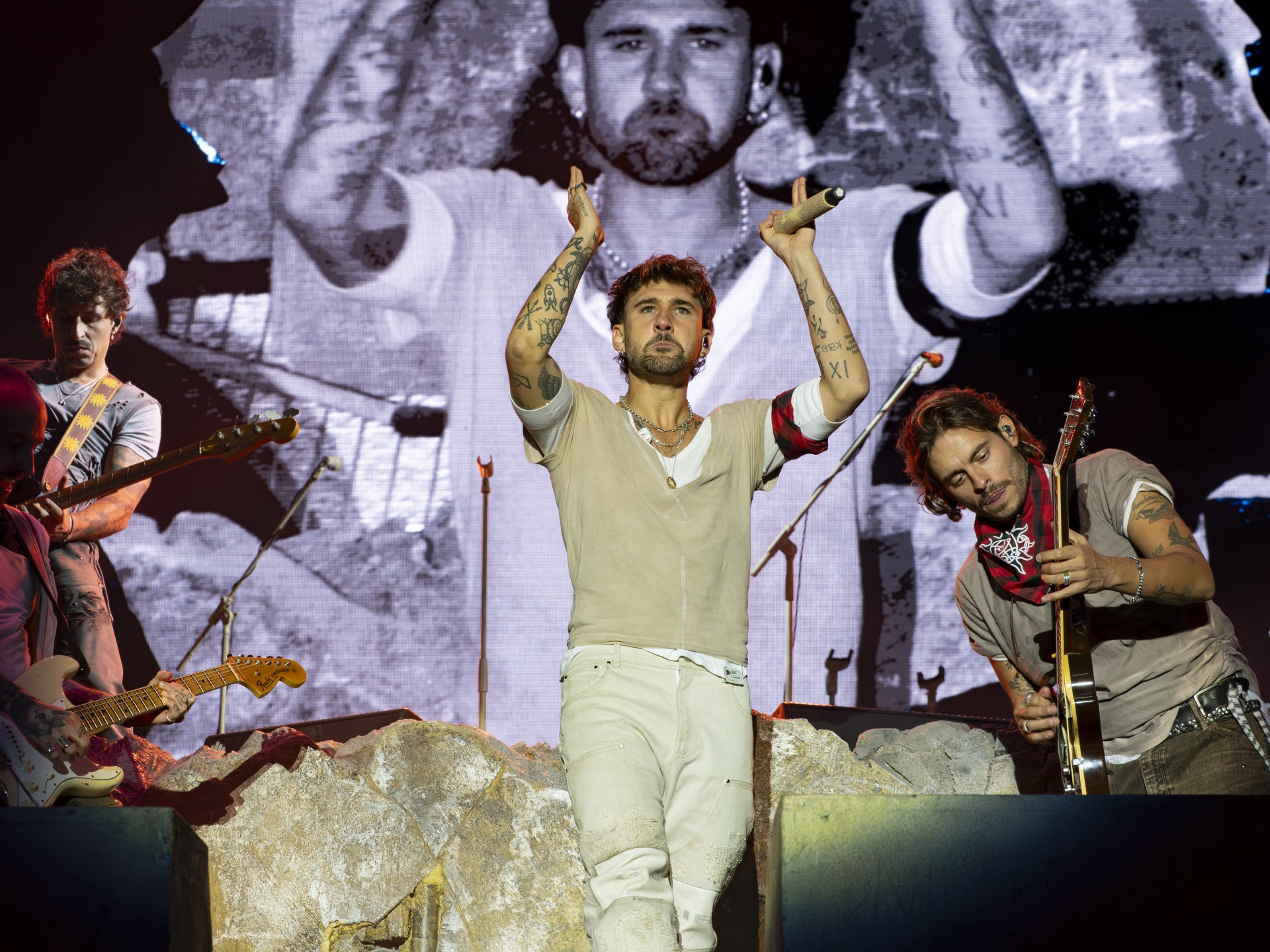 Dani Fernández, en un concierto de La Insurrección Tour. Dani Fernández, en un concierto de La Insurrección Tour.