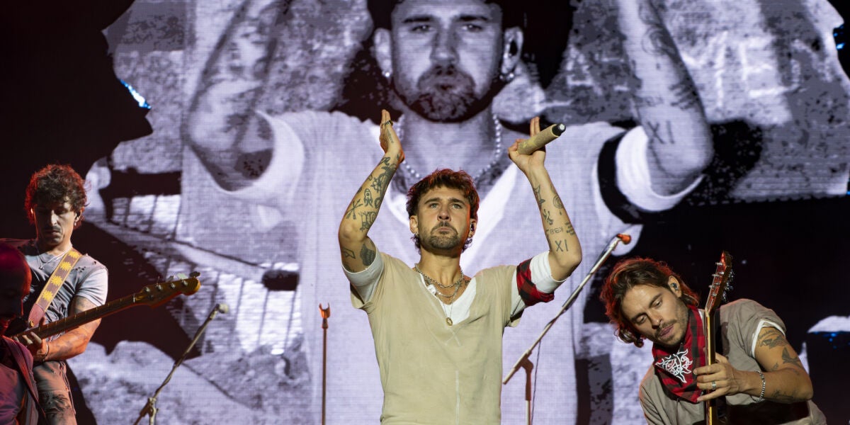 Dani Fern&aacute;ndez, en un concierto de La Insurrecci&oacute;n Tour.