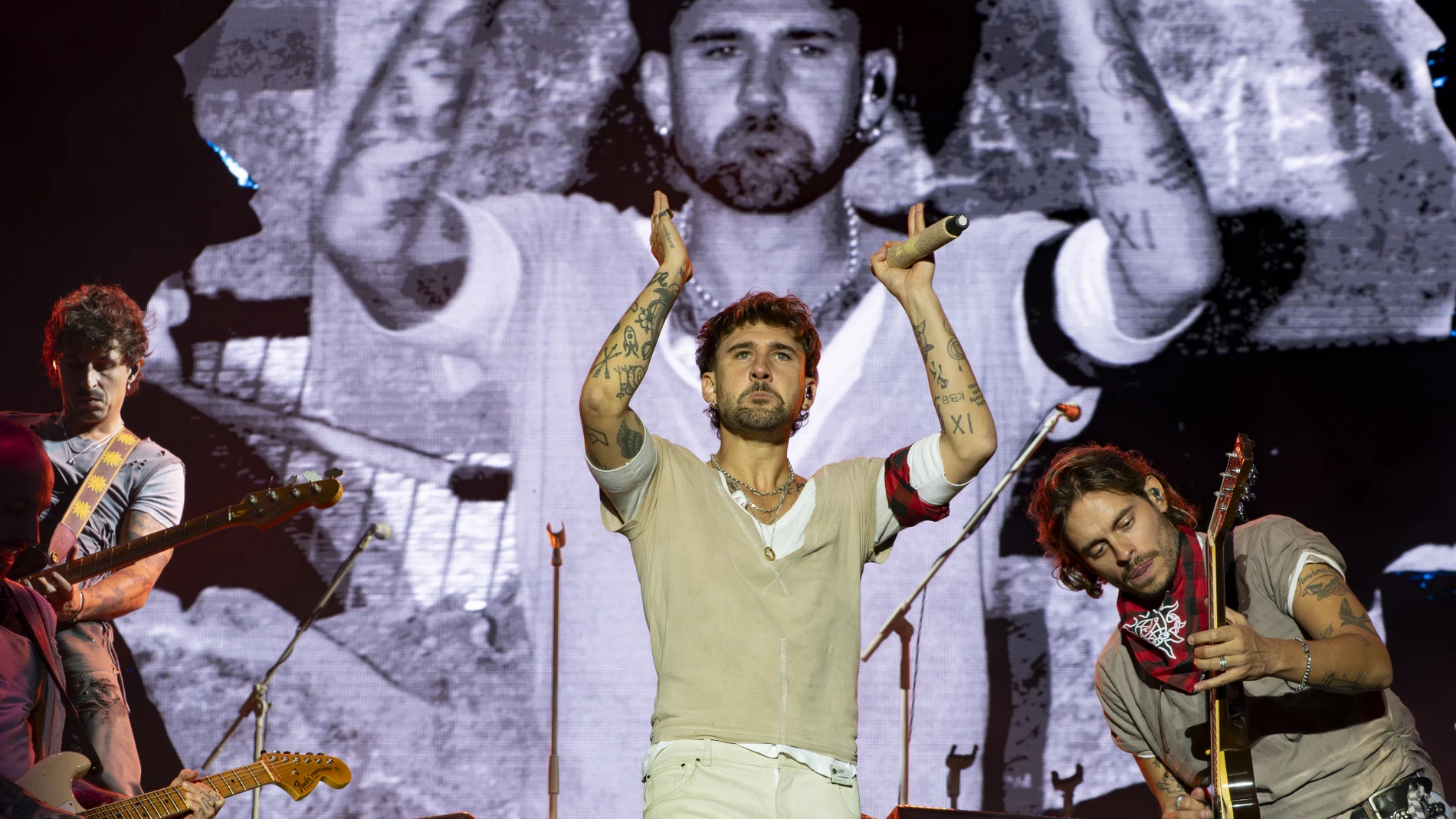 Dani Fernández, en un concierto de La Insurrección Tour. Dani Fernández, en un concierto de La Insurrección Tour.