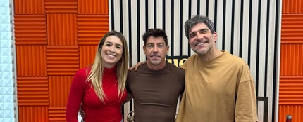 Adrián Lastra con Eva Soriano y Nacho García en 'Cuerpos especiales' Adrián Lastra con Eva Soriano y Nacho García en 'Cuerpos especiales'